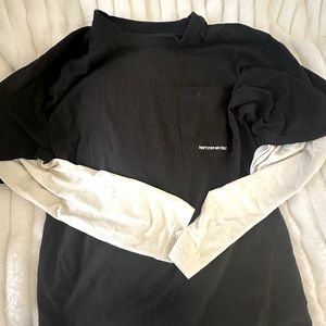 zara tshirt w attached long sleeve